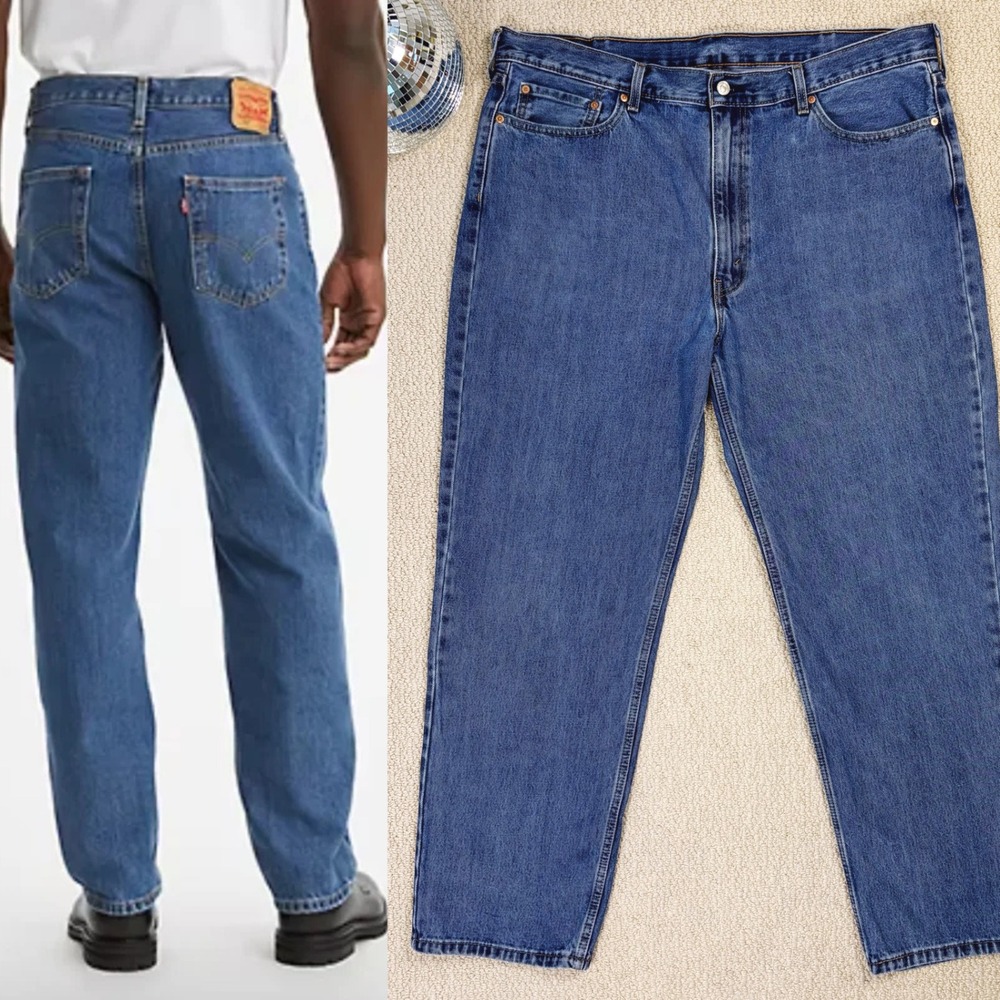 Levi Strauss & Co 550 Relaxed Fit Jeans W42 L32 Blue Denim 100% Cotton Western